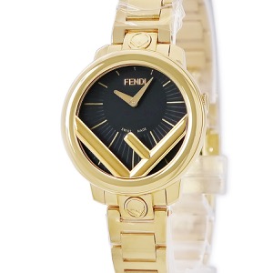 フェンディ エフ イズ フェンディ ラナウェイ 28MM F711421000 未使用 ブラック×ゴールド クオーツ