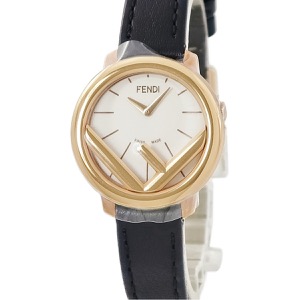 フェンディ エフ イズ フェンディ ラナウェイ 28MM F710524011 未使用 ホワイト×ゴールド クオーツ