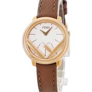 フェンディ エフ イズ フェンディ ラナウェイ 28MM F710524021 未使用 ホワイト×ゴールド クオーツ