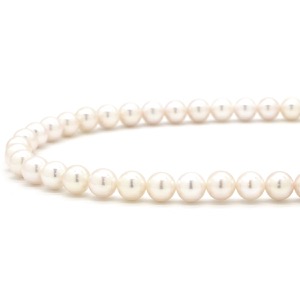 ネックレス パール パール ホワイト 真珠 あこやパール フォーマル 一連 750  アコヤ真珠 42.5cm ラウンドシェイプ  中古