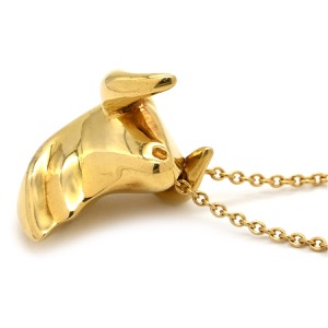 ティファニー ネックレス K18YG ゴールド T&Co. エルサ ペレッティ Au750 18K 18金 ブルモチーフ 中古