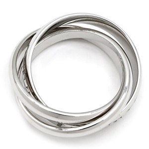 カルティエ リング 指輪 トリニティ 1998年クリスマス限定 K18WG シルバー #55 ホワイトゴールド Au750 18K 18金 3重 3連  中古