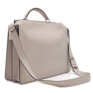 フェンディ 2WAYバッグ ピーカブー アイ シー ユー ミディアム レザー グレー ISeeU ハンドバッグ ショルダーバッグ  7VA529 中古