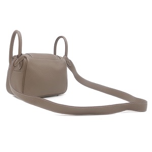 エルメス ショルダーバッグ リンディ ミニ 20 トリヨンクレマンス グレー グレージュ 中古