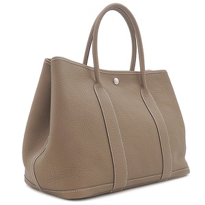 エルメス トートバッグ ガーデンパーティー PM ネゴンダ グレー グレージュ 中古