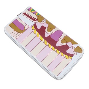 エルメス 長財布 アザップロング シルクイン ラ パティスリーフランセーズ ヴォースイフト ブルー 水色 ラウンドファスナー 中古