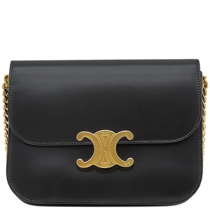 セリーヌ ショルダーバッグ ミディアム カレッジ バッグ カーフ ブラック 黒 斜め掛け クラシック トリオンフ  113583BF4.38NO 中古