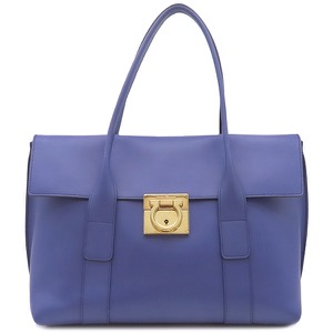 サルヴァトーレ・フェラガモ 2WAYバッグ ガンチーニ  レザー ブルー 青 ショルダー  21 E990 中古