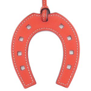 エルメス バッグチャーム パドック シュバル ホースシュー ヴォースイフト マルチカラー オレンジ ピンク 馬蹄 中古