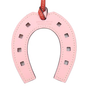 エルメス バッグチャーム パドック シュバル ホースシュー ヴォースイフト マルチカラー オレンジ ピンク 馬蹄 中古