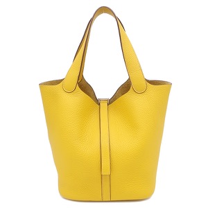 エルメス ハンドバッグ ピコタン MM トリヨンクレマンス イエロー 黄色 中古