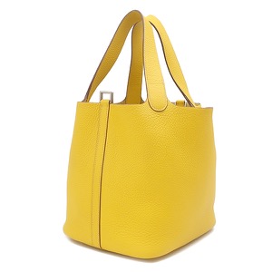 エルメス ハンドバッグ ピコタン MM トリヨンクレマンス イエロー 黄色 中古