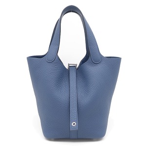 エルメス ハンドバッグ ピコタンロックPM トリヨンクレマンス ブルー 青 中古