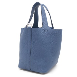 エルメス ハンドバッグ ピコタンロックPM トリヨンクレマンス ブルー 青 中古