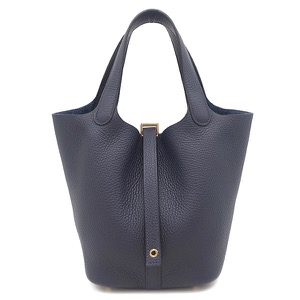 エルメス ハンドバッグ ピコタンロックPM トリヨンクレマンス ネイビー未使用 紺 中古