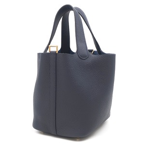 エルメス ハンドバッグ ピコタンロックPM トリヨンクレマンス ネイビー未使用 紺 中古