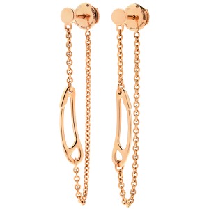 エルメス ピアス シェーヌダンクル ミニ パンク K18PG ゴールド ピンクゴールド ローズ Au750 18K 18金 ドロップ スイング  H217531B 00 中古