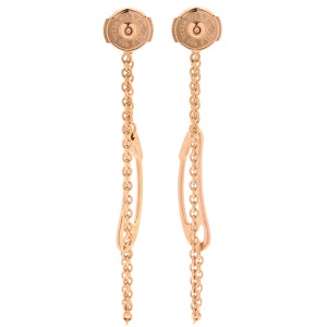 エルメス ピアス シェーヌダンクル ミニ パンク K18PG ゴールド ピンクゴールド ローズ Au750 18K 18金 ドロップ スイング  H217531B 00 中古