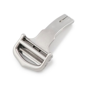 カルティエ 腕時計パーツ 純正 ステンレススチール シルバー 18mm幅対応 Dバックル ステンレス スチール フォールディング パーツ 替え 交換 予備 シルバー 銀  中古