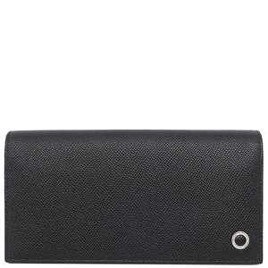 ブルガリ 長財布 ブルガリブルガリ マン レザー ブラック 黒 二つ折り未使用 282233 中古