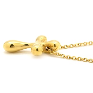 ティファニー ネックレス ドッツクロス K18YG ゴールド エルサ ペレッティ 18K 750 YG 中古