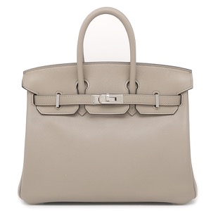 エルメス ハンドバッグ バーキン25 ヴォースイフト グレー グレージュ 中古