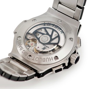 ウブロ ビッグバン アエロバン スチール 311.SX.1170.SX スケルトン ブラック クロノグラフ デイト 自動巻き