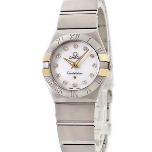 オメガ コンステレーション ブラッシュクォーツ 123.20.24.60.55.006 K18YG×SS 純正ダイヤ クオーツ