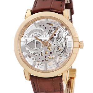 ハリーウィンストン ミッドナイト スケルトン MIDAHM42RR001 K18RG無垢 シースルー 自動巻き