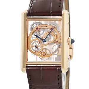 カルティエ タンク ルイ カルティエ サファイア スケルトン WHTA0002 K18PG無垢 角型 手巻き