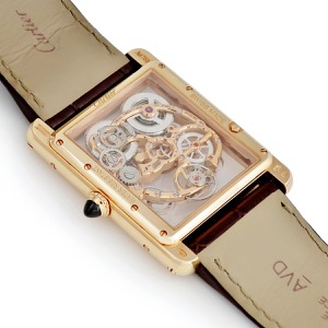 カルティエ タンク ルイ カルティエ サファイア スケルトン WHTA0002 K18PG無垢 角型 手巻き