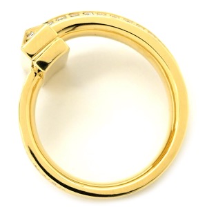 ティファニー リング 指輪 Tワン ダイヤリング K18YG ゴールド T&Co. Au750 18K Tコレクション 中古