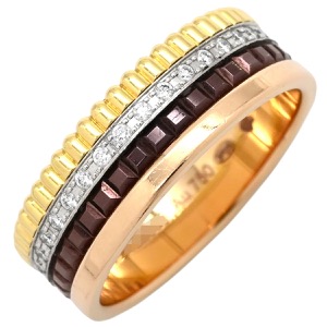 ブシュロン リング 指輪 キャトル クラシック スモール ダイヤ K18YG ゴールド #55(JP15) Au750 18K 18金 JRG00627 中古