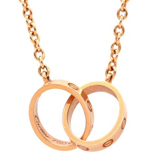 カルティエ ネックレス ベビーラブ K18PG ゴールド Love ペンダント ピンクゴールド PG Au750 18K 18金  B7212300 中古