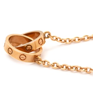 カルティエ ネックレス ベビーラブ K18PG ゴールド Love ペンダント ピンクゴールド PG Au750 18K 18金  B7212300 中古