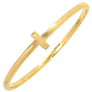 ティファニー ブレスレット T ワン ナロー ヒンジ バングル ミディアム K18YG ゴールド Tiffany&Co. 750 18金 YG 中古