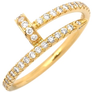 カルティエ リング 指輪 ジュストアンクル ダイヤ スモール K18YG ゴールド #52(JP12) 750  JUSTE UN CLOU 18K 18金 SM  中古