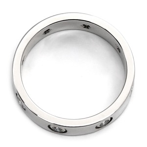 カルティエ リング 指輪 ラブリング フルダイヤ K18WG シルバー #48 ミニラブ LOVE Ring ホワイトゴールド WG Au750 18K 18金 8P 8石 8粒  中古