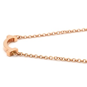 ティファニー ネックレス Tスマイル ミニ ペンダント K18PG ゴールド T&Co. T smile ピンクゴールド K18PG Au750 18K 18金 62617721 中古