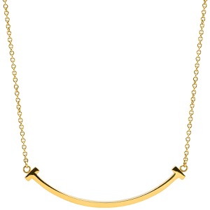 ティファニー ネックレス Tスマイル ペンダント スモール K18YG ゴールド T&Co. T smile イエローゴールド K18YG Au750 18K 18金 中古