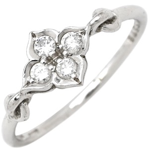 カルティエ リング 指輪 ヒンドゥ ダイヤリング K18WG シルバー #50(JP10) ダイヤモンド 750 18K  中古