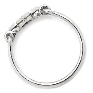 カルティエ リング 指輪 ヒンドゥ ダイヤリング K18WG シルバー #50(JP10) ダイヤモンド 750 18K  中古