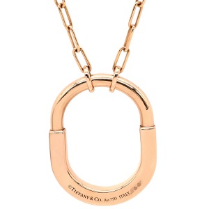 ティファニー ネックレス ロック ミディアム ペンダント K18PG ゴールド ピンクゴールド 750PG 18金 ピンクサファイア 73965950 中古