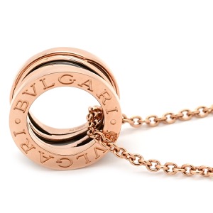 ブルガリ ネックレス ビーゼロワン レジェンド ネックレス K18PG ゴールド B-zero1 ピンクゴールド 750 18K 18金 ペンダント ブラック CL858532 中古