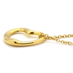 ティファニー ネックレス オープンハート K18YG ゴールド T&Co. イエローゴールド YG Au750 18K 18金 エルサペレッティ 中古