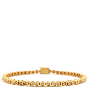 ブレスレット テニスブレスレット 1.0ct ダイヤモンド  K18YG ゴールド 18K 750 YG 18金  中古