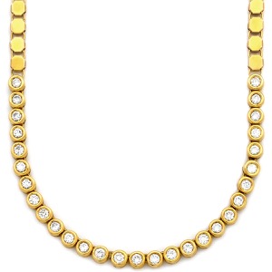 ネックレス ダイヤ ペンダント K18YG ゴールド Au750 18K 18金  インライン ベゼルセッティング 2.04ct  中古