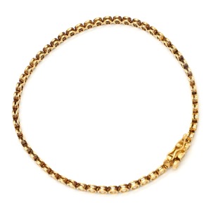 ブレスレット テニスブレスレット 1.0ct ダイヤモンド  K18YG ゴールド 18K 750 YG 18金  中古