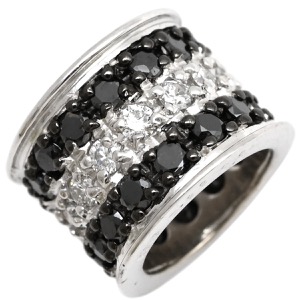 ペンダントトップ ダイヤ ネックレストップ K18WG シルバー Au750 18K 18金 WG パヴェセッティング   中古