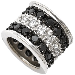 ペンダントトップ ダイヤ ネックレストップ K18WG シルバー Au750 18K 18金 WG パヴェセッティング   中古